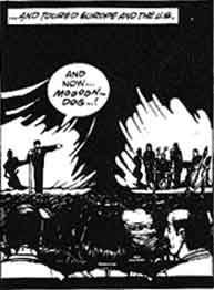 Top: ... and toured Europe and the U.S. Middle: And now ... Moooon ...dog!