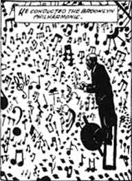 He conducted the Brooklyn Philharmonic.